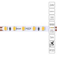 A2412005-01-3K Светодиодная лента 24В 9,6Вт/м 1000Лм/м 3000К 90+ 5мм SMD2835 120шт/м 5м IP20