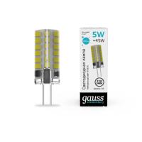 18025 Лампа Gauss Elementary G4 AC210-240V 5W 400lm 4100K силикон LED 1/20/200