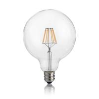 Лампа светодиодная филаментная Ideal Lux E27 8W 3000K шар прозрачная 101347
