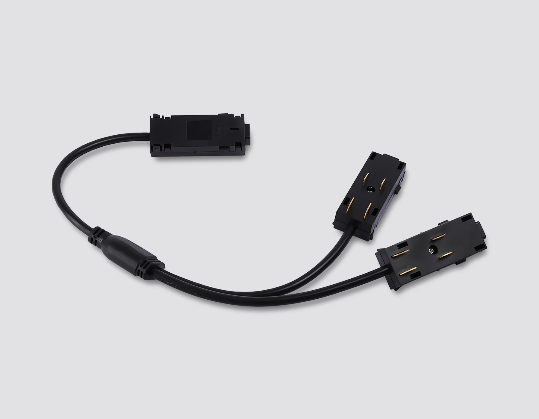 GL1114 BK черный коннектор питания T-образный для шинопровода Magnetic 220V 250*150*18