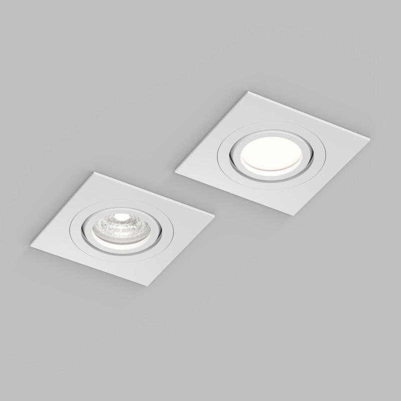 Встраиваемый влагозащищённый светильник HYDRO, IP44, до 15 Вт LED, GU10, алюминий, белый