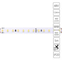 A4812010-02-4K Светодиодная лента 48В 7.2Вт/м 800Лм/м 4000К 90+ 10мм SMD2835 120шт/м 5м IP20