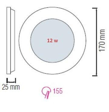 Встраиваемый светодиодный светильник Horoz Slim-12 12W 2700K 056-003-0012 HRZ00002148