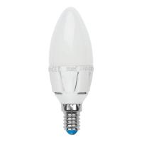 Лампа светодиодная диммируемая Uniel E14 6W 3000K матовая LED-C37-6W/WW/E14/FR/DIM PLP01WH UL-00000690