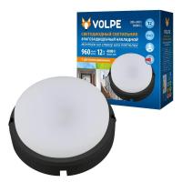 Потолочный светодиодный светильник Volpe ULW-Q214 12W/NW SENSOR IP65 Black UL-00003661