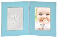 Фоторамка Innova PI07886 Фоторамка 13*18 + набор для лепки Baby Keepsake photo and imprint kit голубая, МДФ Б0032002