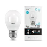 53222 Лампа Gauss LED Elementary Шар 12W 920lm E27 4100K 1/10/100