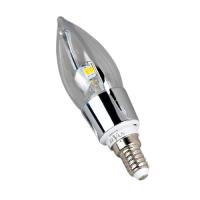 E14-5W-6000K-Q100B Лампа LED (Свеча хром)