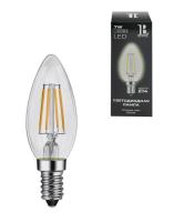 E14-7W-3000K Лампа LED (Свеча прозрачная Филамент) L&B