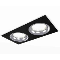 Комплект встраиваемого светильника Ambrella light Techno Spot XC7636003 SBK/PCL черный песок/серебро полированное (C7636, N7012)