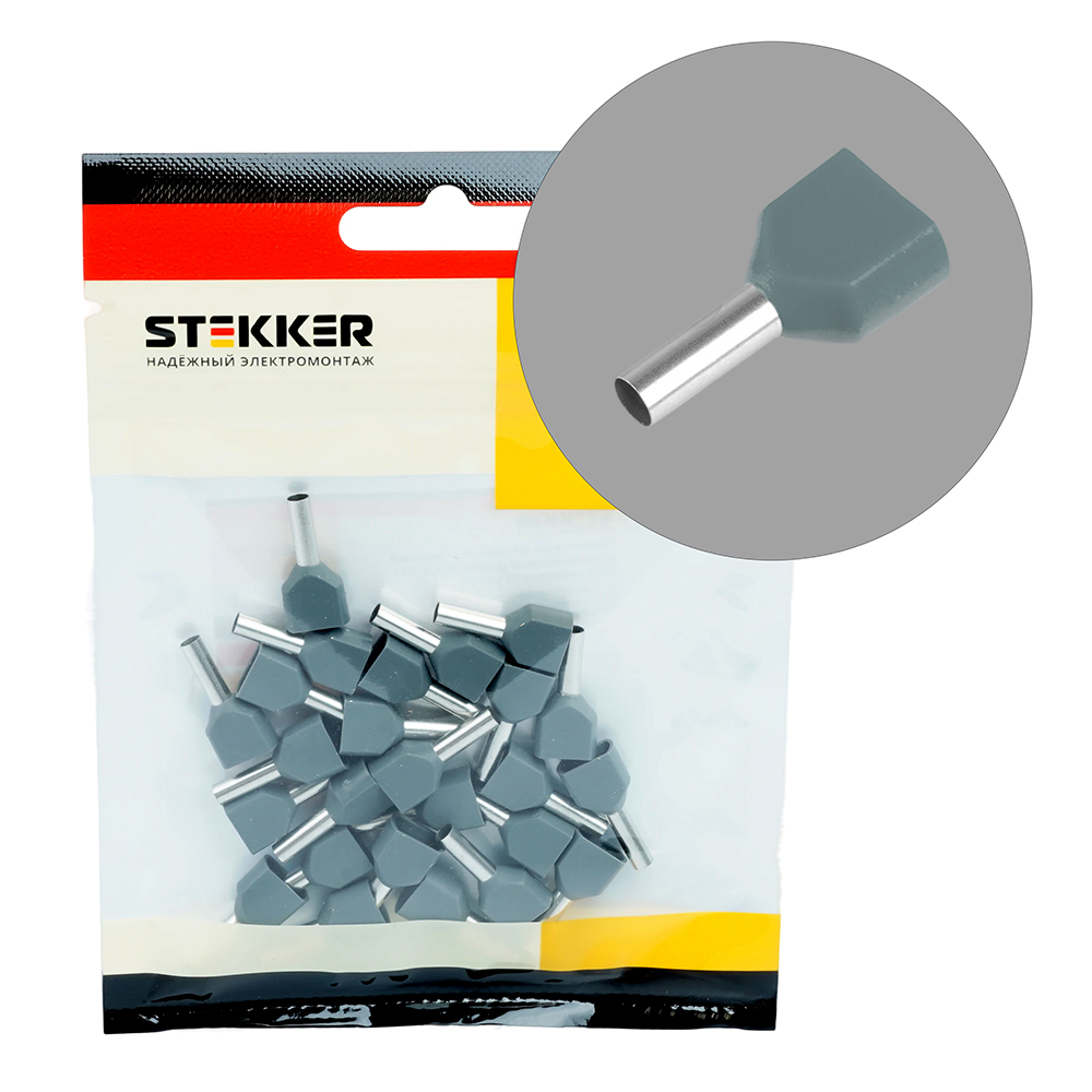 Наконечник Штыревой Втулочный Изолированный STEKKER LD406-2510