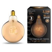 Лампа светодиодная филаментная Gauss E27 2,5W 2000K золотая 176802003