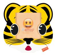 Фоторамка Innova PI09823 Ф/рамка 10*10cm Emoji tiger, пластик (6/768) Б0037346