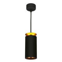 Подвесной светодиодный светильник Elektrostandard DLS021 9+4W 4200К черный матовый/золото a045504