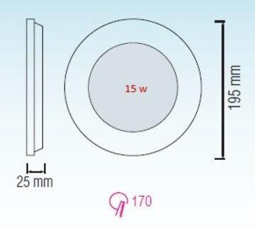 Встраиваемый светодиодный светильник Horoz Slim-15 15W 6400K 056-003-0015 HRZ00002340