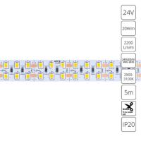 A2424015-01-3K Светодиодная лента 24В 20Вт/м 2200Лм/м 3000К 90+ 15мм SMD2835 240шт/м 5м IP20