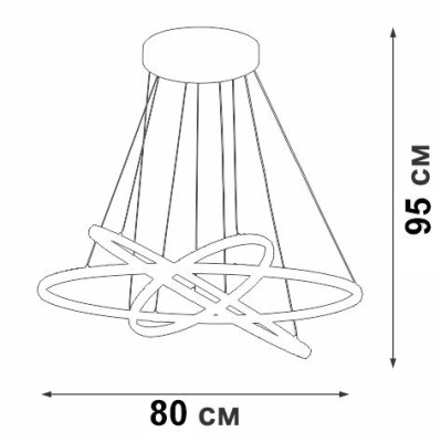 Подвесная светодиодная люстра Vitaluce V04628-013/3S