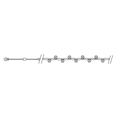 Светодиодная гирлянда Feron Линейная 230V разноцветная с мерцанием CL04 32296