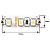 Светодиодная лента SWG 9,6W/m 120LED/m 3528SMD теплый белый 5M 007258