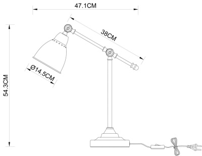 Офисная настольная лампа Arte Lamp BRACCIO