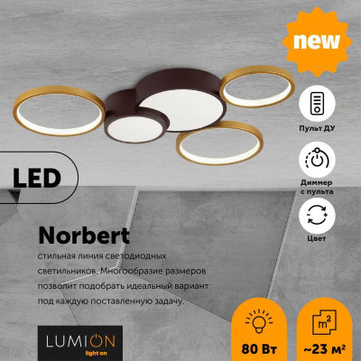 Потолочный светодиодный светильник Lumion Ledio Norbert 5255/80CL