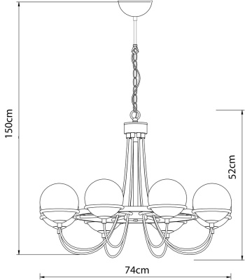 Подвесная люстра Arte Lamp BERGAMO