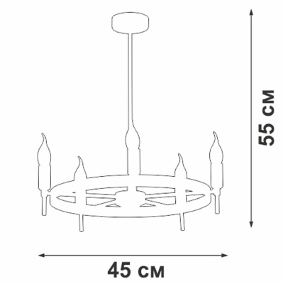 Подвесная люстра Vitaluce V3001-1/5PL