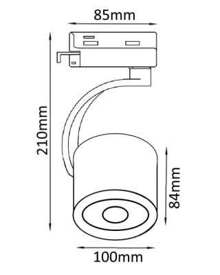 Трековый светильник однофазный Crystal Lux CLT 0.31 004 WH