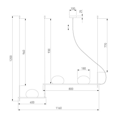 Подвесной светильник Eurosvet Stair 70145/3 черный