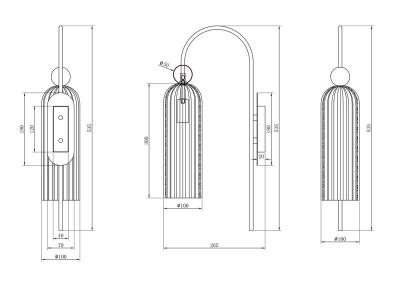 Бра Maytoni Antic MOD302WL-01GR