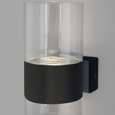 Настенный светодиодный светильник Eurosvet Watford 40021/1 LED чёрный/прозрачный