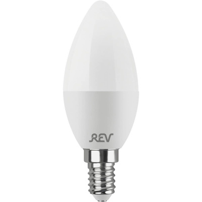 Лампа светодиодная REV C37 Е14 7W 6500K холодный свет свеча 32508 6