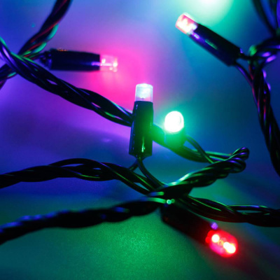 Уличная светодиодная гирлянда Ardecoled нить 230V разноцветный ARD-String-Classic-10000-Black-100Led-Live RGB 025808