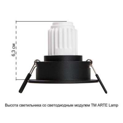 A3536PL-1BK Светильник потолочный встраиваемый ACT MINI для MR11 Ø75x28мм черный IP20 монтаж Ø65мм