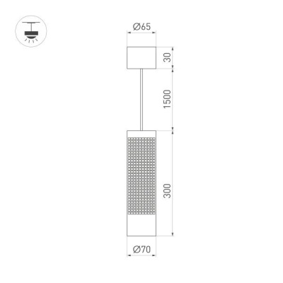 Подвесной светодиодный светильник Arlight Sp-Spicy-Hang-R70-13W Warm3000 033682