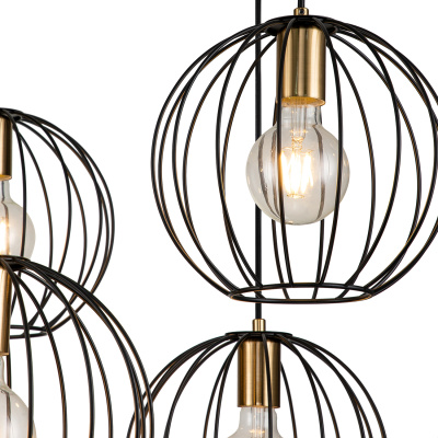 Escada 10176/6 E27*60W Black/Brass