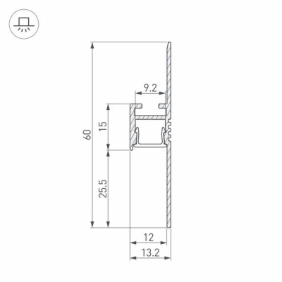 Профиль-плинтус Arlight ARH-Plintus-Fantom-2000 White 034983