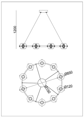 Подвесная люстра Arte lamp MARKAB