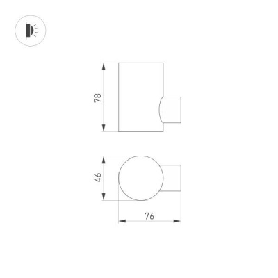 Уличный настенный светодиодный светильник Arlight LGD-Ray-Wall-R46-3W Day4000 033309