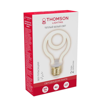 Лампа светодиодная филаментная Thomson E27 4W 2700K трубчатая матовая TH-B2403