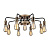 Потолочная люстра Arte Lamp A6001PL-9BK