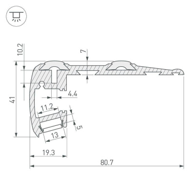 Профиль Arlight STEP-2000 ANOD 014548