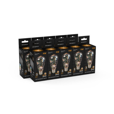 147802404 Лампа Gauss Filament ST64 4W Е27 Butterfly-3D LED 1/10/40
