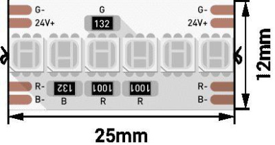 Светодиодная влагозащищенная лента DesignLed 16,4W/m 240LED/m 3838SMD разноцветный 5M 005762