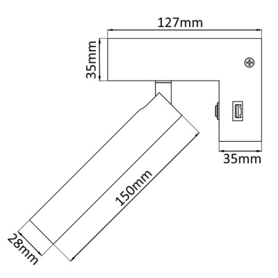 Настенный светильник Crystal Lux CLT 228W USB BL