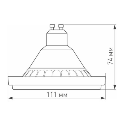 Лампа диммируемая Arlight GU10 15W 3000K AR111-Unit-GU10-15W-Dim 026867
