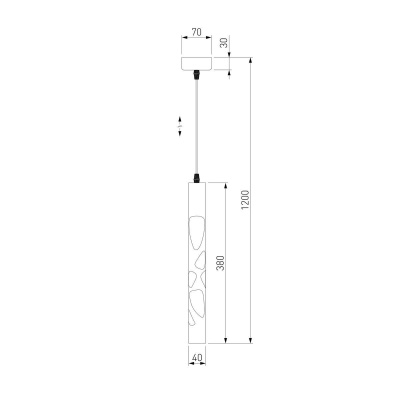 Подвесной светодиодный светильник Elektrostandard DLR037 12W 4200K черный матовый a044557