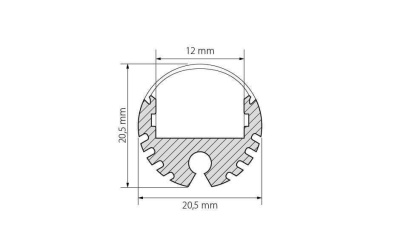 Профиль Arlight ARH-ROUND-D20-2000 ANOD 016219