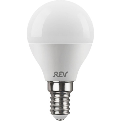 Лампа светодиодная REV G45 Е14 9W 6500K холодный белый свет шар 32504 8