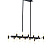 Подвесная люстра Lumina Deco Richmond LDP 6035-24 PR+BK+GD